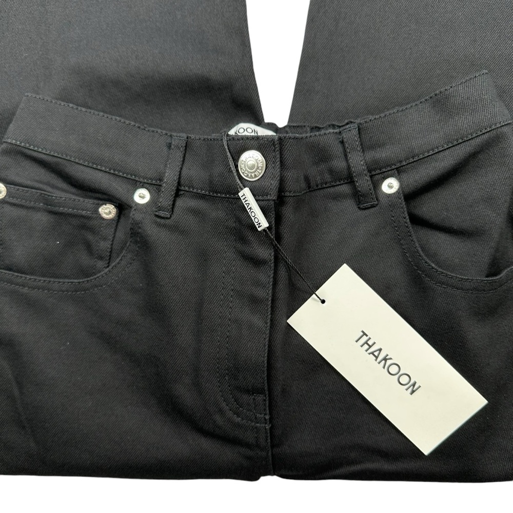 Thakoon Black High Waisted Denim Pant, NWT, 2 - Picture 3 of 11
